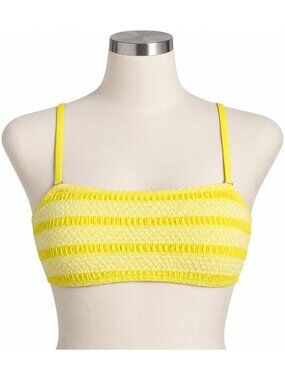 Women's Textured Bandeau Bikini Top Size XS (0-2) NWT Free Assembly